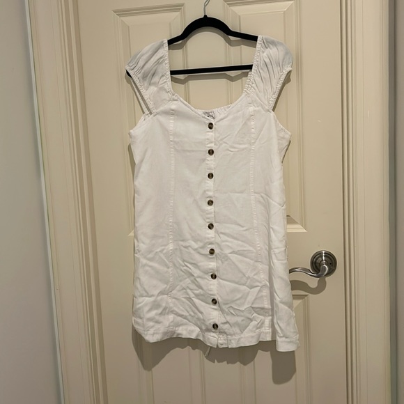 AE Puff Sleeve Button-Up Mini Dress - Picture 2 of 5